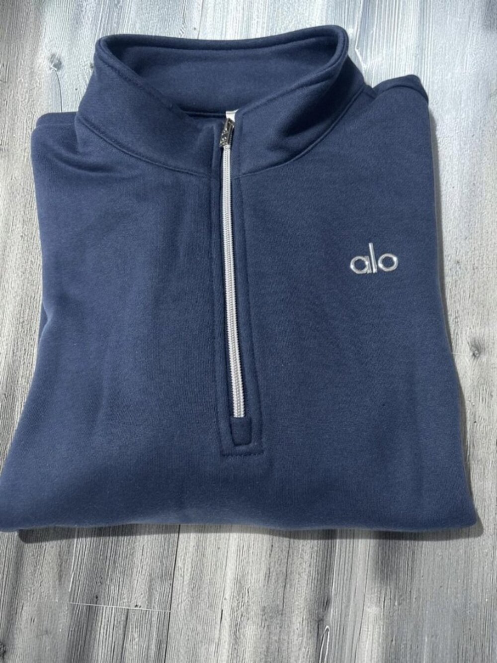 Alo Yoga Accolade Quarter Zip Pullover Navy Women's XL NWT - Picture 3 of 6
